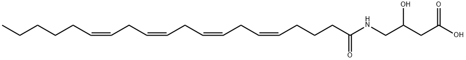 N-Arachidonoyl-3-hydroxy-γ-Aminobutyric Acid 结构式