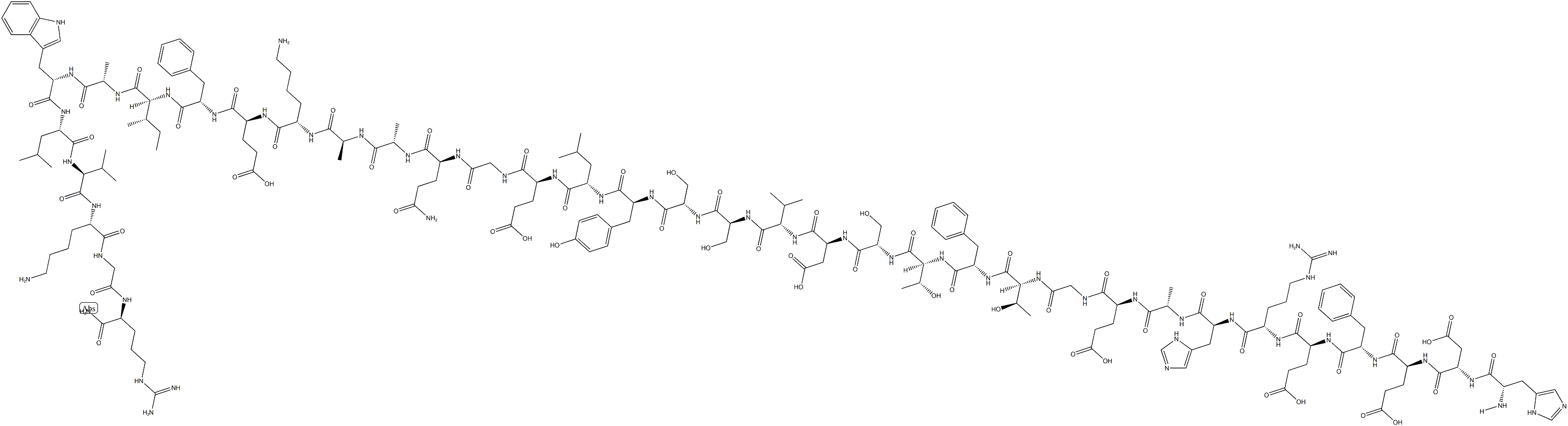 胰高血糖素样肽1酰胺(人) 结构式