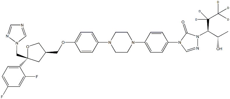 泊沙康唑-D5 结构式