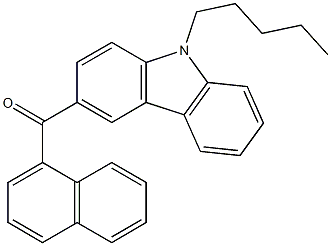 NAPHTHALEN-1-YL(9-PENTYL-9H-CARBAZOL-3-YL)METHANONE 结构式