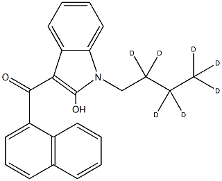 JWH 073 2-hydroxyindole metabolite-d7 结构式
