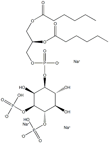 PTDINS-(3,4)-P2(1,2-二己酰基)(钠盐) 结构式