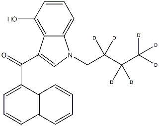 JWH 073 4-hydroxyindole metabolite-d7 结构式