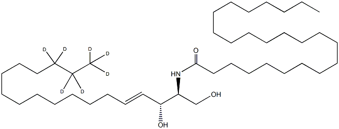 C24神经酰胺-D7(D18:1-D7 / 24:0) 结构式