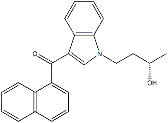 (S)-(+)-JWH 073 N-(3-hydroxybutyl) metabolite 结构式