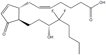 13,14-dihydro-16,16-difluoro Prostaglandin J2 结构式