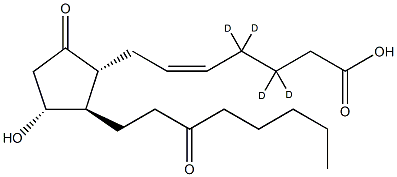 13,14-dihydro-15-keto Prostaglandin E2-d4 结构式