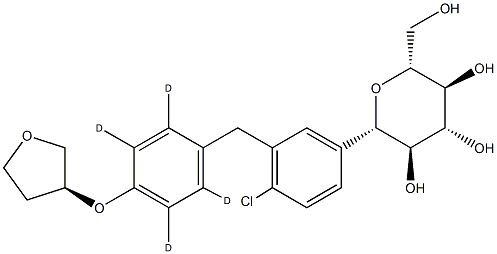 EMPAGLIFLOZIN-D4 结构式