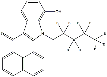 JWH 018 7-hydroxyindole metabolite-d9 结构式