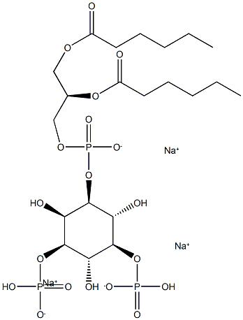 PTDINS-(3,5)-P2(1,2-二己酰基)(钠盐) 结构式