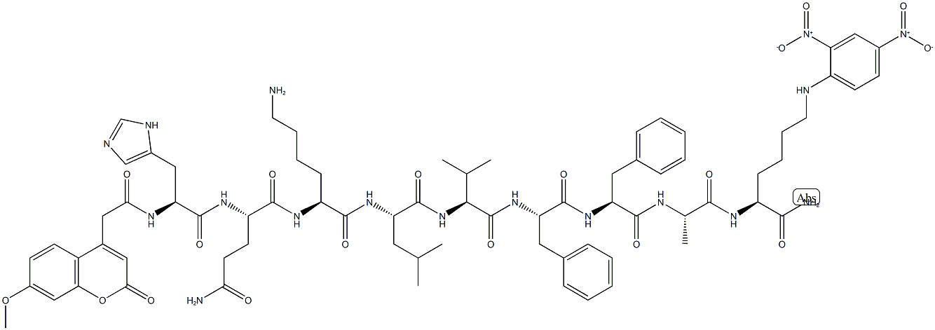 (MCA)HQKLVFFAK(DNP)NH2 (TRIFLUOROACETATE SALT) 结构式