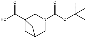 3-(叔丁氧基羰基)-3-氮杂双环[3.1.1]庚烷-1-羧酸 结构式