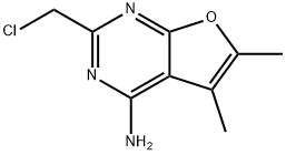 2-(氯甲基)-5,6-二甲基呋喃[2,3-D]嘧啶-4-胺 结构式