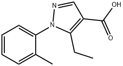 5-ethyl-1-(2-methylphenyl)-1H-pyrazole-4-carboxylic acid 结构式