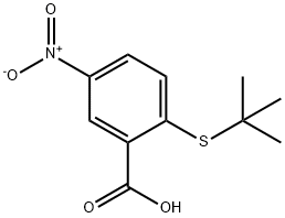 2-(tert-butylsulfanyl)-5-nitrobenzoic acid 结构式