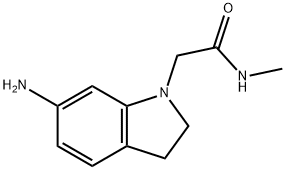 2-(6-amino-2,3-dihydro-1H-indol-1-yl)-N-methylacetamide 结构式