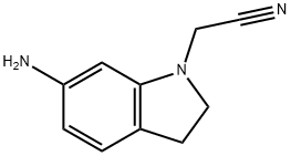 2-(6-amino-2,3-dihydro-1H-indol-1-yl)acetonitrile 结构式