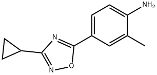 4-(3-环丙基-1,2,4-噁二唑-5-基)-2-甲基苯胺 结构式