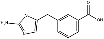 3-[(2-氨基-1,3-噻唑-5-基)甲基]苯甲酸 结构式