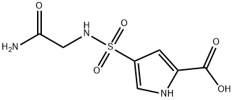 4-(N-(2-氨基-2-氧代乙基)胺磺酰基)-1H-吡咯-2-甲酸 结构式