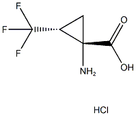 (E)-1-AMINO-2-TRIFLUOROMETHYL-CYCLOPROPANECARBOXYLIC ACID HYDROCHLORIDE 结构式