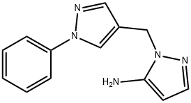 1-[(1-phenyl-1H-pyrazol-4-yl)methyl]-1H-pyrazol-5-amine 结构式