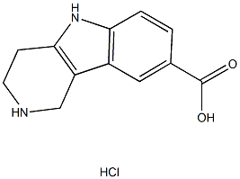 2,3,4,5-四氢-1H-吡啶并[4,3-B]吲哚-8-羧酸盐酸盐 结构式