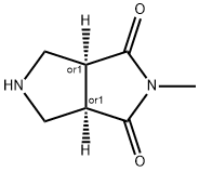 (3AR,6AS)-2-甲基四氢吡咯并[3,4-C]吡咯-1,3(2H,3AH)-二酮 结构式