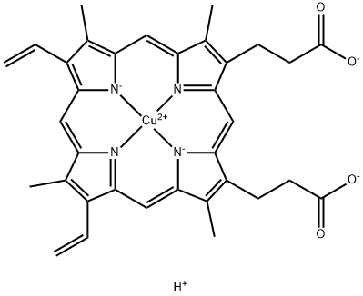 铜(II)原卟啉IX 结构式