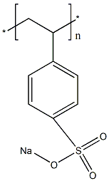 聚(4-苯乙烯磺酸钠) 结构式