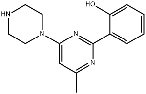 2-(4-methyl-6-piperazin-1-ylpyrimidin-2-yl)phenol(SALTDATA: HCl) 结构式