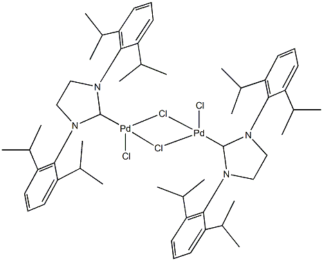 1,3-双(二异丙基苯基)-2-咪唑啉亚基氯化钯二聚体 结构式