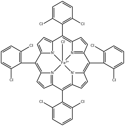 外消旋-四(邻二氯苯基)卟啉氯化铁 结构式