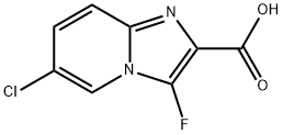 6-氯-3-氟咪唑并[1,2-A]吡啶-2-羧酸 结构式