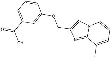 3-[(8-METHYLIMIDAZO[1,2-A]PYRIDIN-2-YL)METHOXY]BENZOIC ACID 结构式