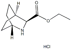 ETHYL (1R,3S,4S)-2-AZABICYCLO[2.2.2]OCTANE-3-CARBOXYLATE HYDROCHLORIDE 结构式