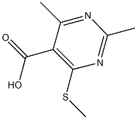 2,4-DIMETHYL-6-(METHYLTHIO)PYRIMIDINE-5-CARBOXYLIC ACID 结构式