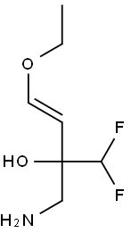 2-(AMINOMETHYL)-4-ETHOXY-1,1-DIFLUOROBUT-3-EN-2-OL 结构式