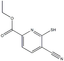 ETHYL 5-CYANO-6-MERCAPTOPYRIDINE-2-CARBOXYLATE 结构式