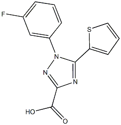 1-(3-FLUOROPHENYL)-5-THIEN-2-YL-1H-1,2,4-TRIAZOLE-3-CARBOXYLIC ACID 结构式