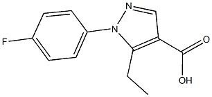 5-ETHYL-1-(4-FLUOROPHENYL)-1H-PYRAZOLE-4-CARBOXYLIC ACID 结构式