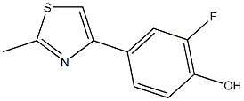 2-FLUORO-4-(2-METHYL-1,3-THIAZOL-4-YL)PHENOL 结构式