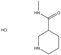 N-METHYLPIPERIDINE-3-CARBOXAMIDE HYDROCHLORIDE 结构式