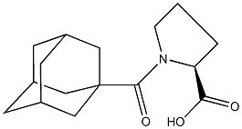 (2S)-1-(1-adamantylcarbonyl)pyrrolidine-2-carboxylic acid 结构式