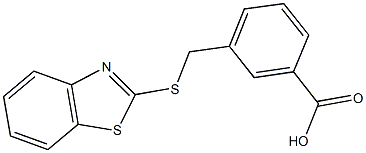 3-[(1,3-benzothiazol-2-ylthio)methyl]benzoic acid 结构式