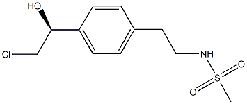 N-(2-{4-[(1S)-2-chloro-1-hydroxyethyl]phenyl}ethyl)methanesulfonamide 结构式