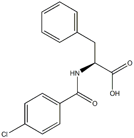 (2S)-2-[(4-chlorobenzoyl)amino]-3-phenylpropanoic acid 结构式