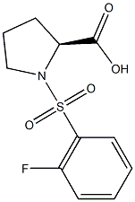 (2S)-1-[(2-fluorophenyl)sulfonyl]pyrrolidine-2-carboxylic acid 结构式