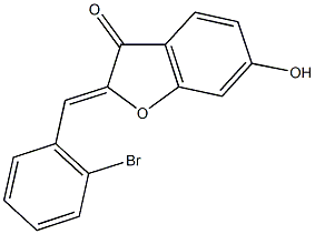 2-(2-bromobenzylidene)-6-hydroxy-1-benzofuran-3(2H)-one 结构式