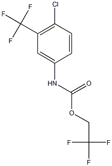 2,2,2-trifluoroethyl 4-chloro-3-(trifluoromethyl)phenylcarbamate 结构式